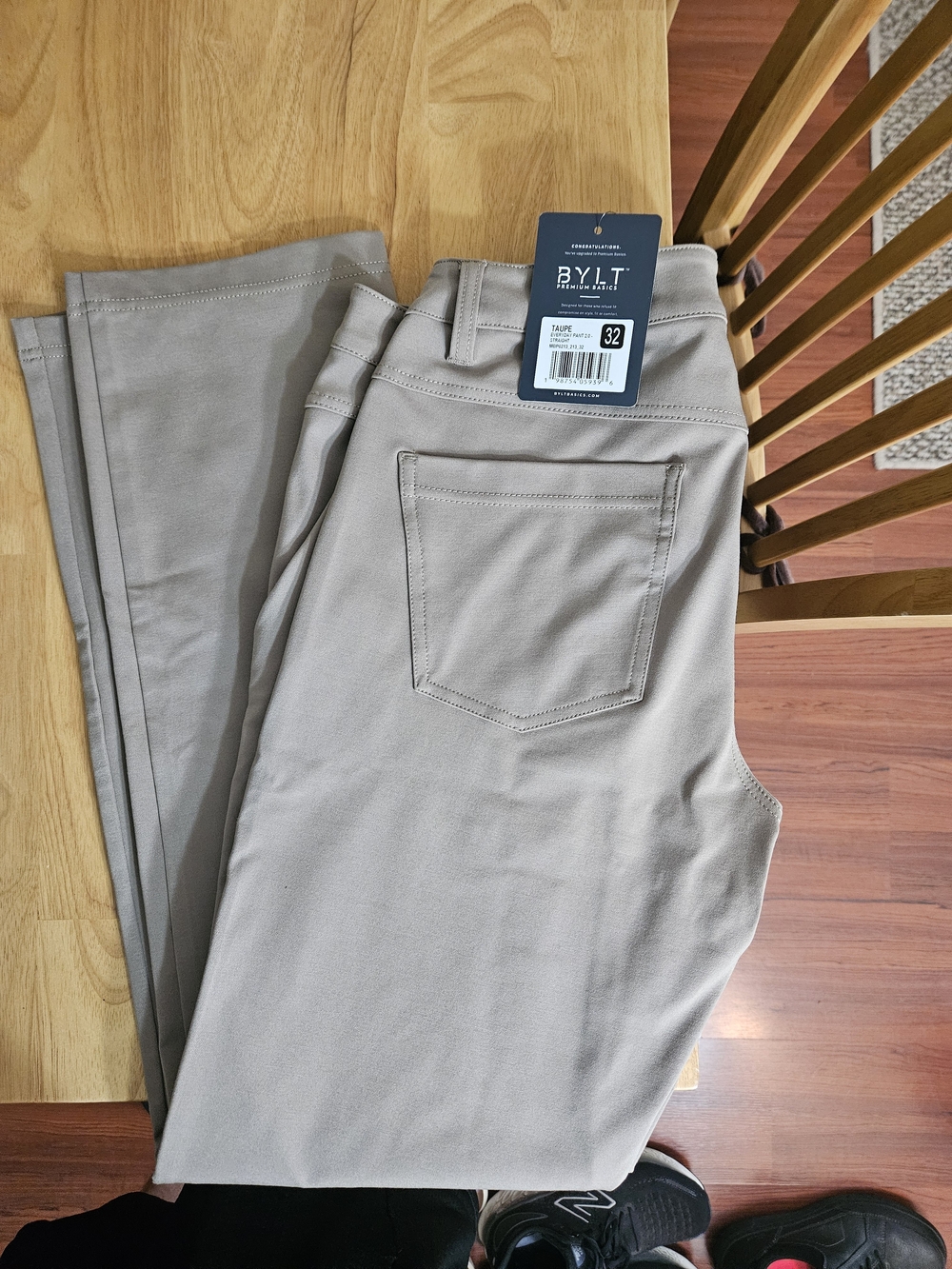 BYLT Basics Men’s Everyday Pant 2.0 Taupe Stretch Pants - Classic Fit